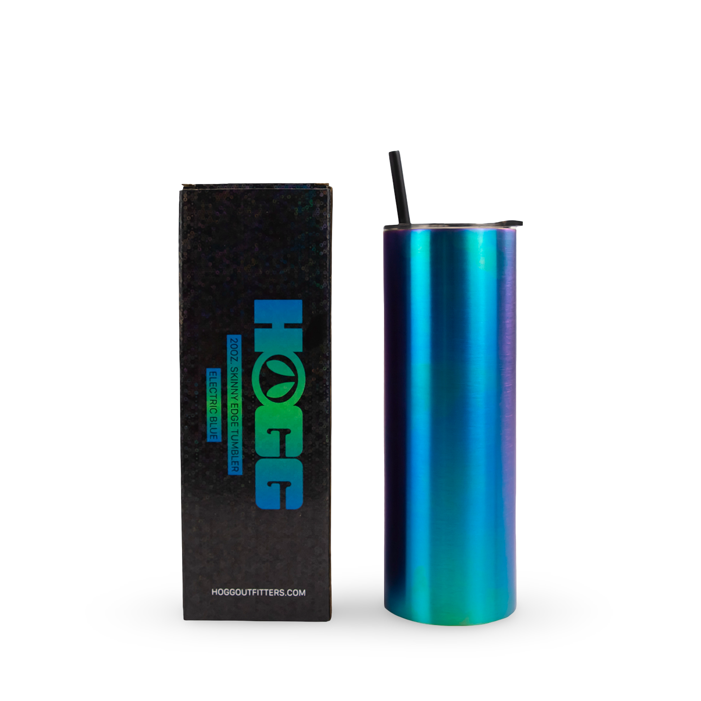 Skinny Tumbler - 20oz - Electric Blue Plated