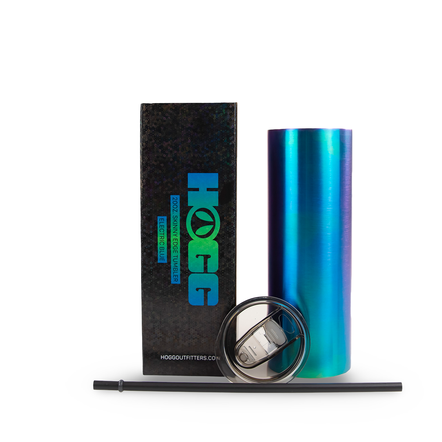 Skinny Tumbler - 20oz - Electric Blue Plated
