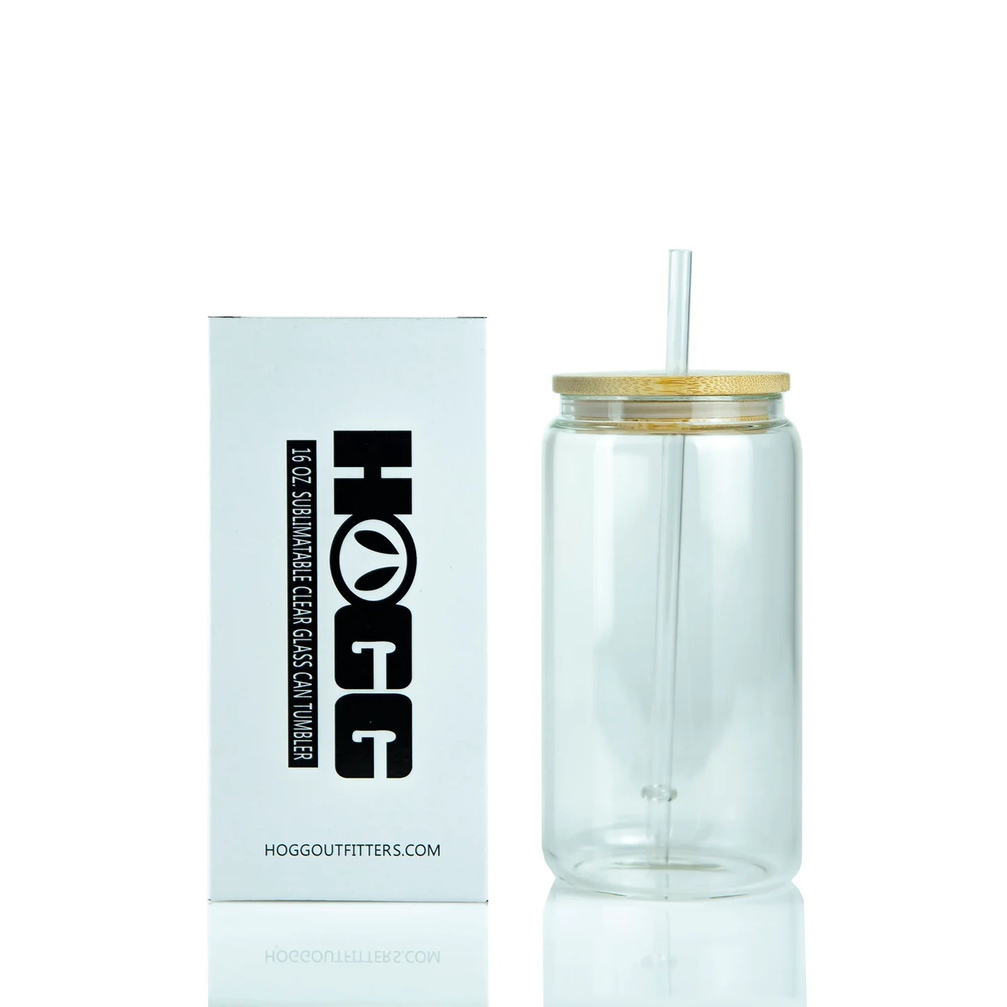 Glass Can Tumbler - 16oz - Clear