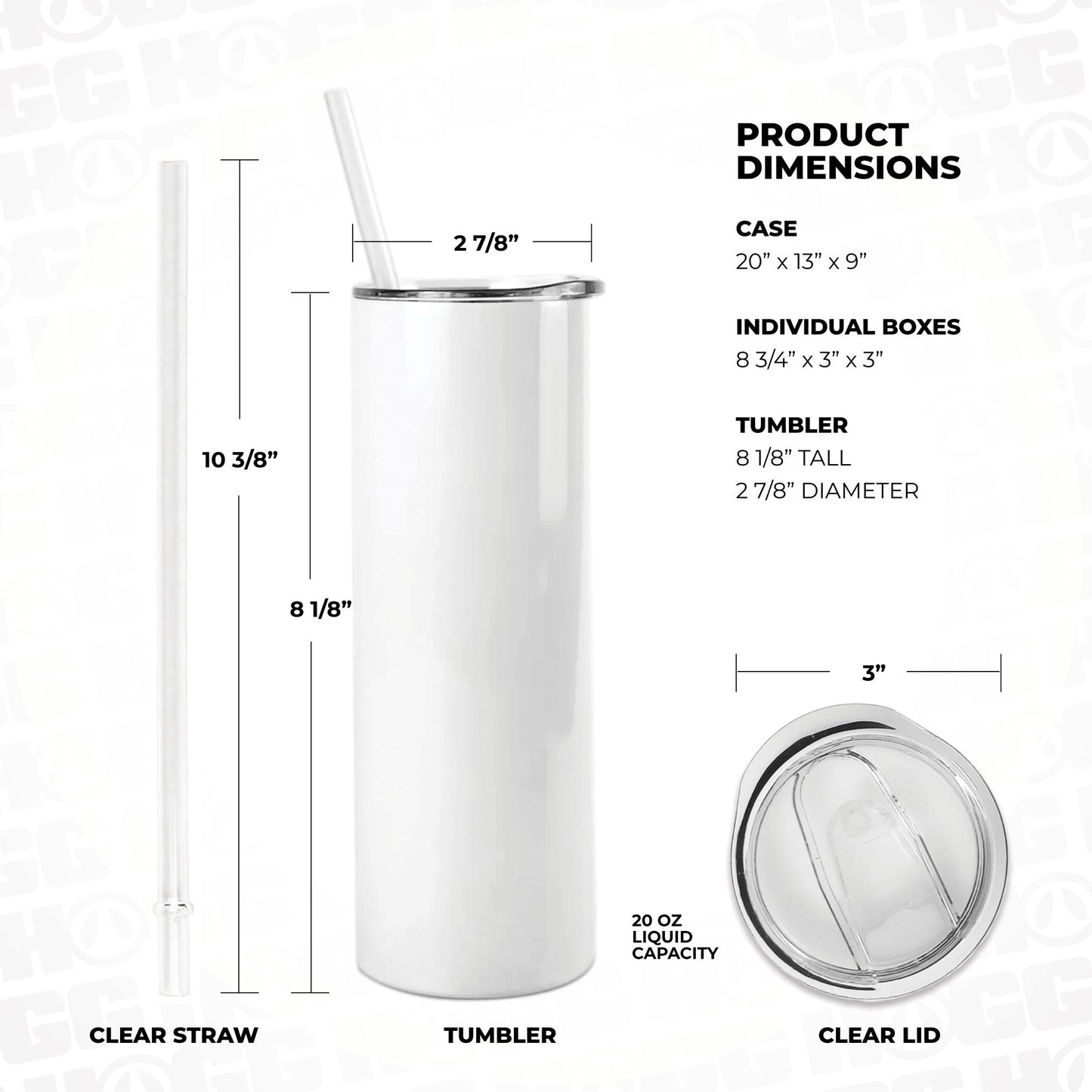 Skinny Tumbler - 20oz - Sublimation