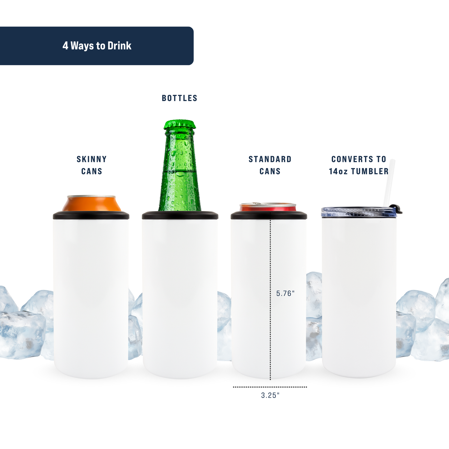4 in 1 Can Cooler - 12oz - Sublimation
