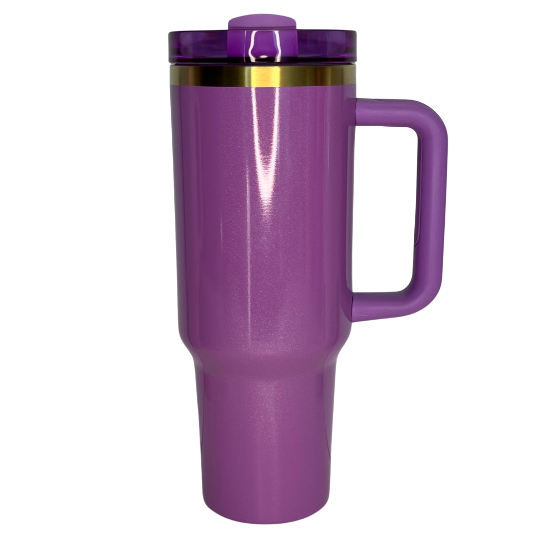 Gold Plate Quencher Mug Tumbler 40oz- Shimmer