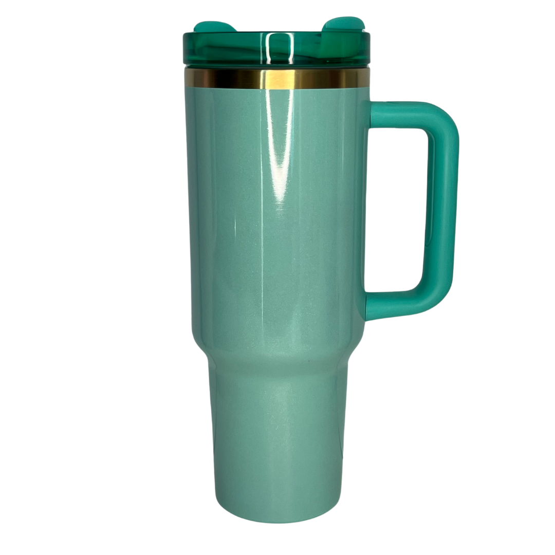 Gold Plate Quencher Mug Tumbler 40oz- Shimmer