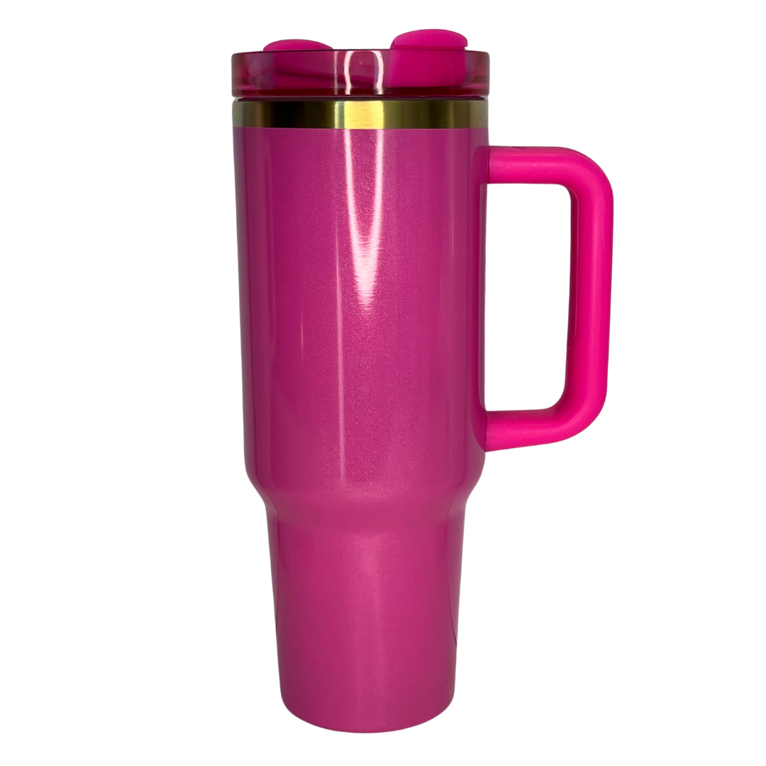 Gold Plate Quencher Mug Tumbler 40oz- Shimmer