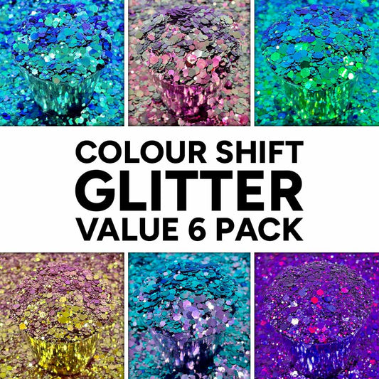 Colour Shift Glitter Value 6 Pack