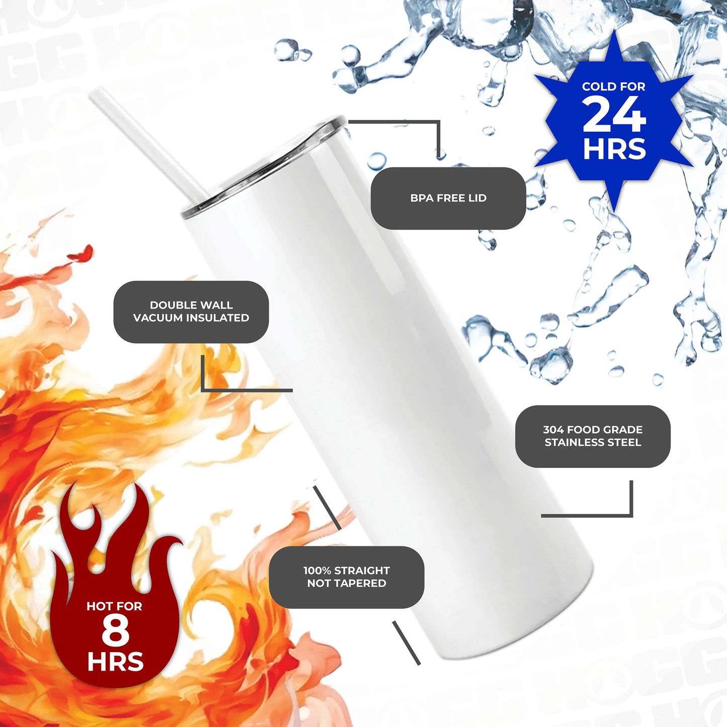 Skinny Tumbler - 20oz - Sublimation