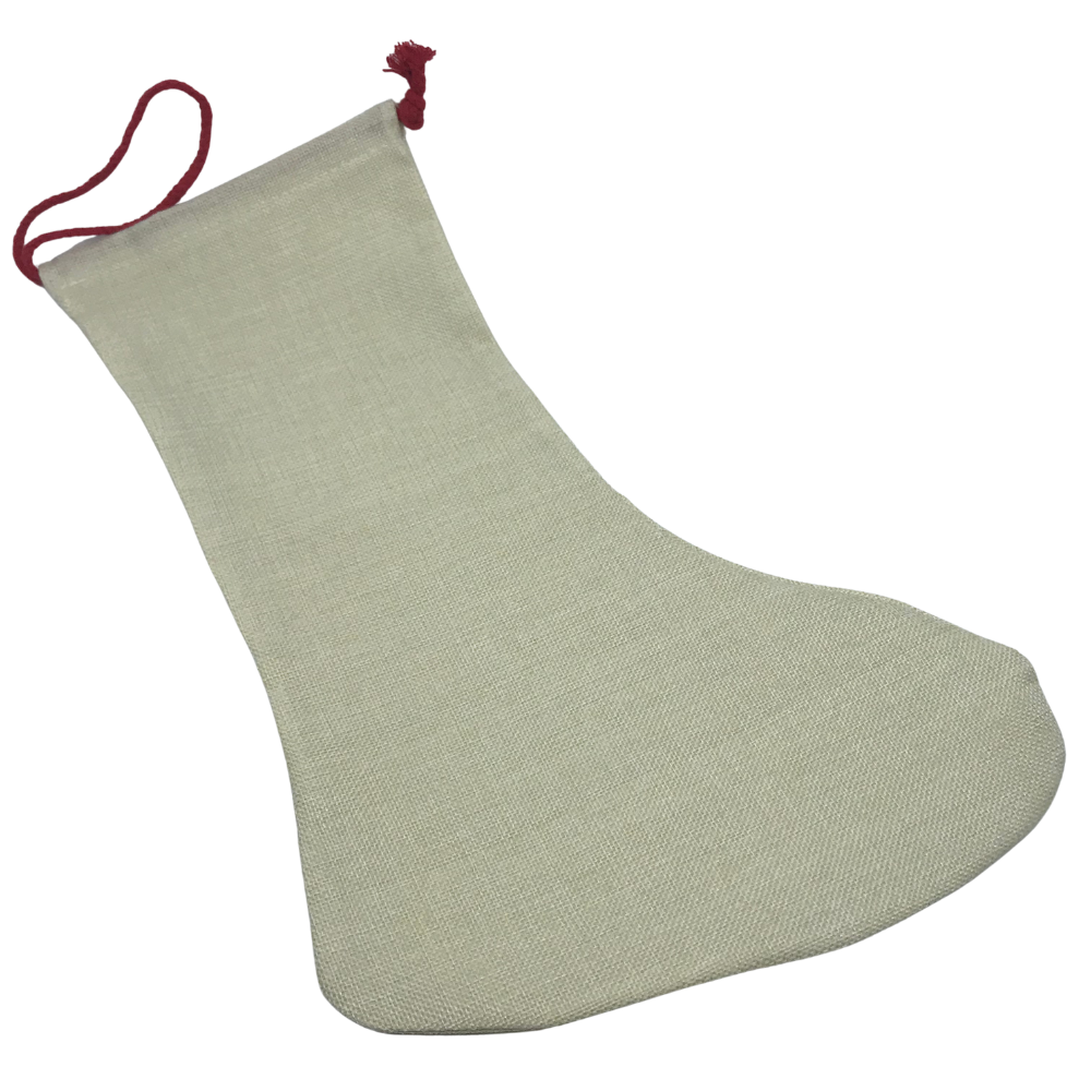 Burlap Stocking with String Closure