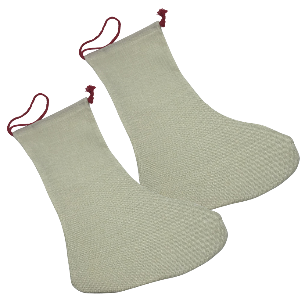 Burlap Stocking with String Closure