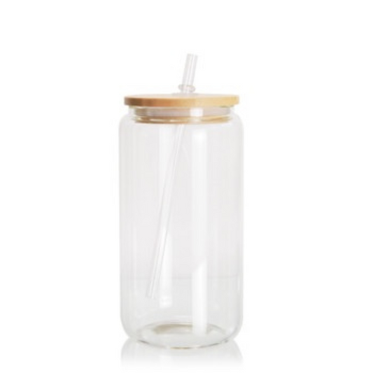 Glass Can Tumbler - 12oz - Snow Globe