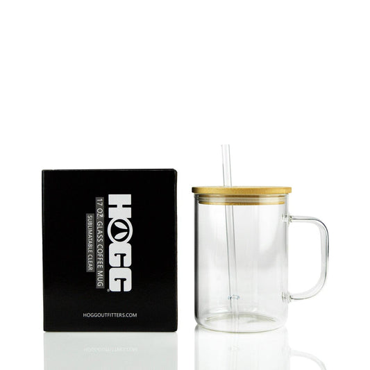 Glass Coffee Mug - 17oz - Clear