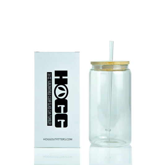 Glass Can Tumblers - 16oz Clear