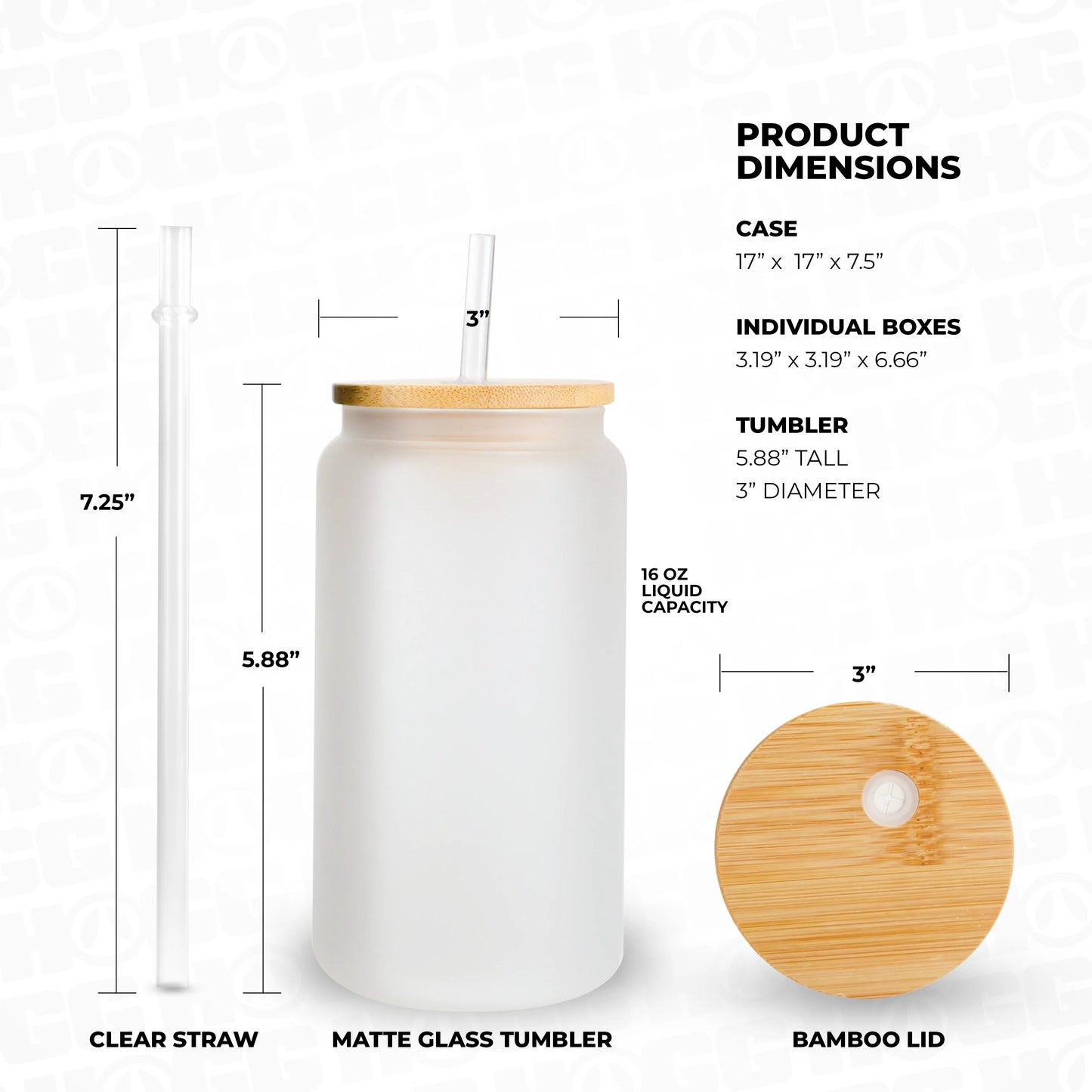 Glass Can Tumbler - 16oz - Frosted