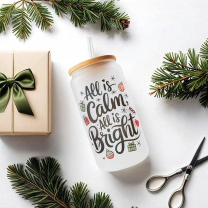 Glass Can Tumbler - 16oz - Frosted
