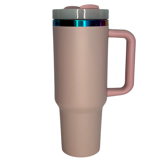 Rainbow Plate Quencher Mug Tumbler - 40oz