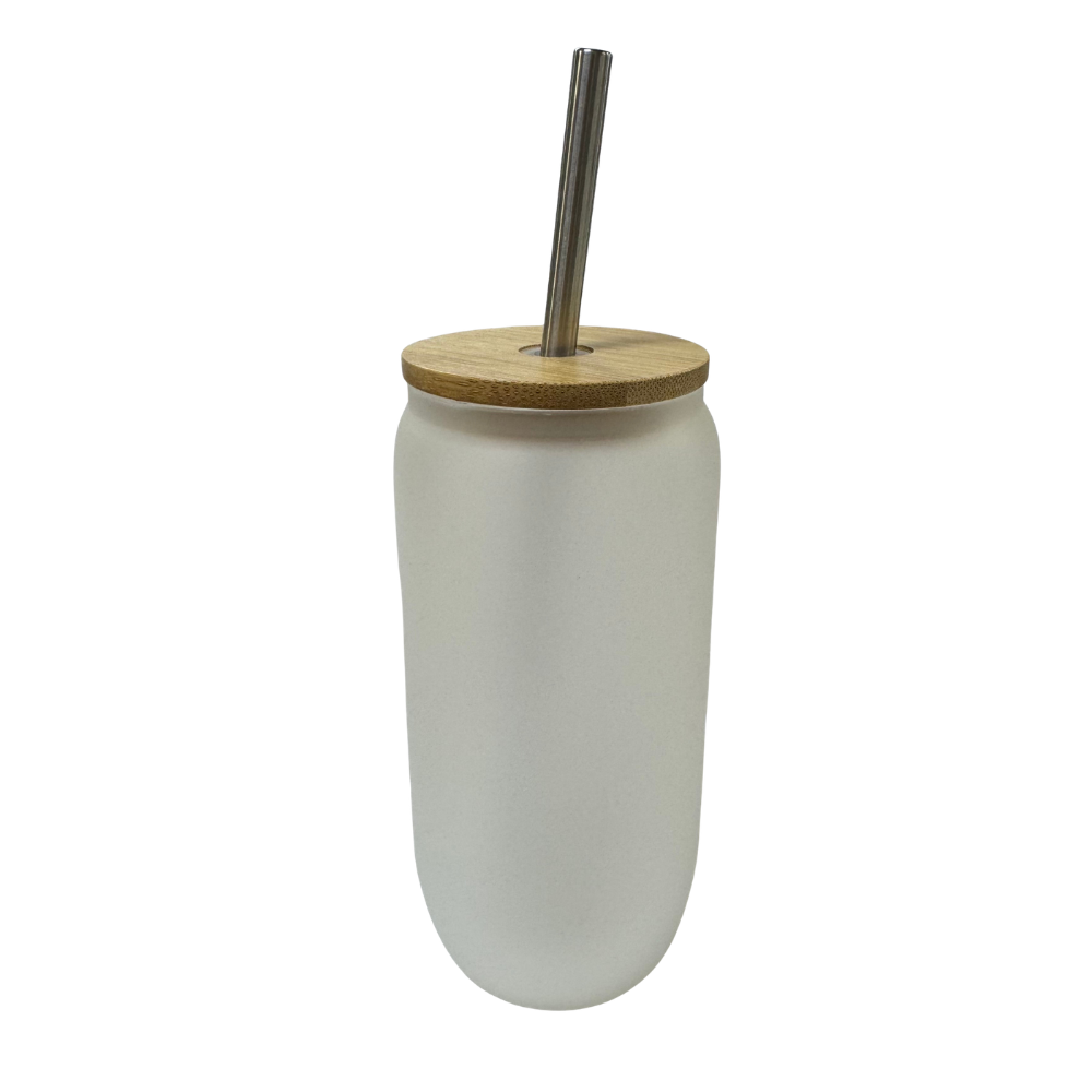 Glass Can Tumbler - 16oz - Frosted