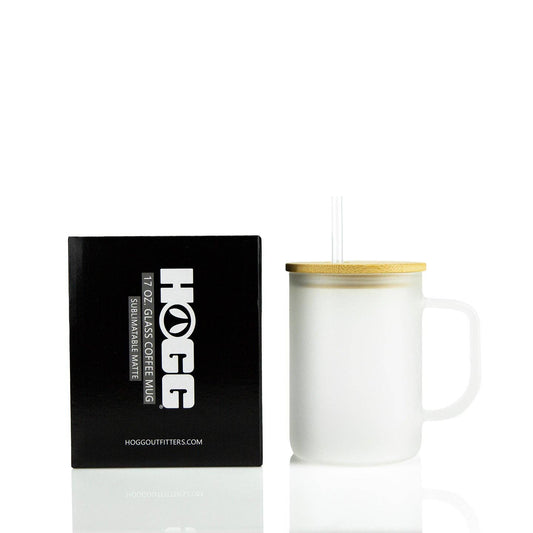 Glass Coffee Mug - 17oz - Frosted