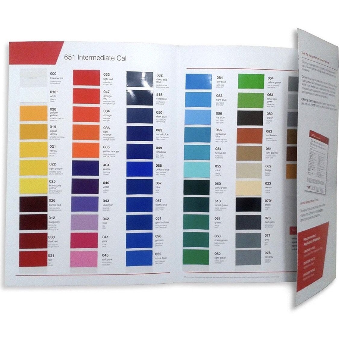 Oracal Color Swatch Booklet