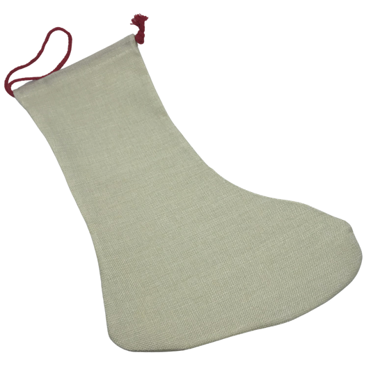 Burlap Stocking with String Closure